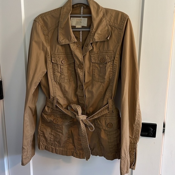 J.Crew Classic Twill Chino Belted Field Jacket EUC - Picture 3 of 8
